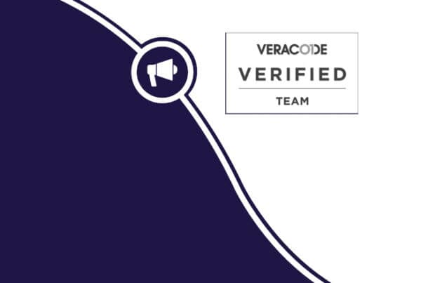 veracode verified team logo on a blue background
