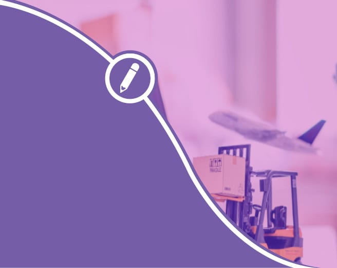 a forklift with a box that says fragile on it