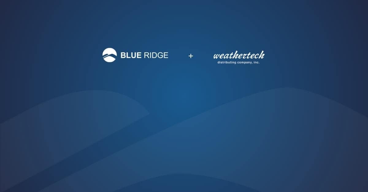 Weathertech Distributing selects Blue Ridge Global to Optimize Inventory and Improve Customer Service