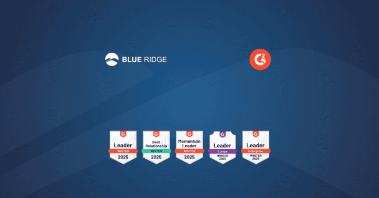 Blue Ridge Earns #1 Best Relationship in G2 Winter 2025 Reports