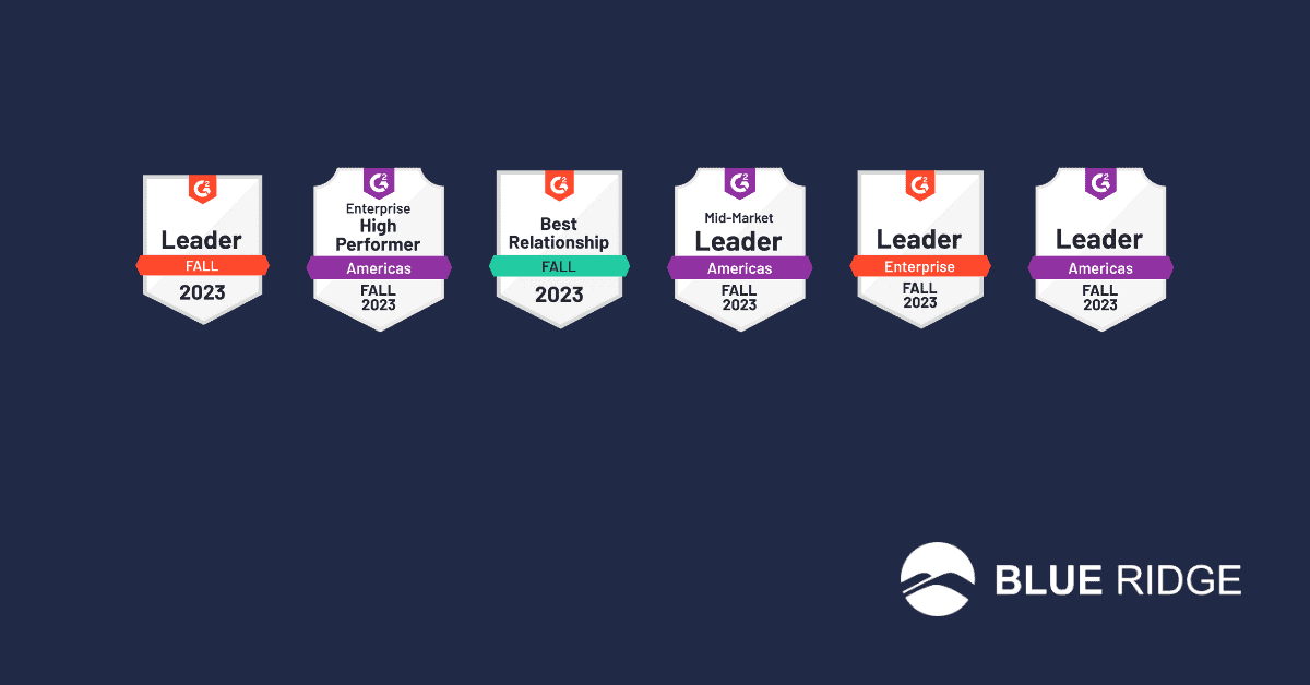 Blue Ridge Recognized as Leader by G2 for Fall 2023