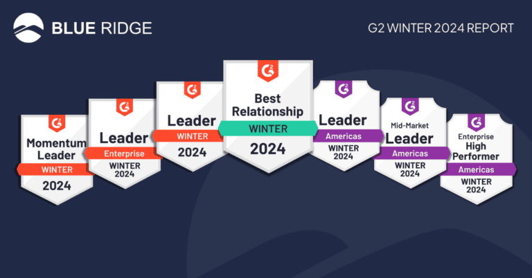 Blue Ridge awards won from G2