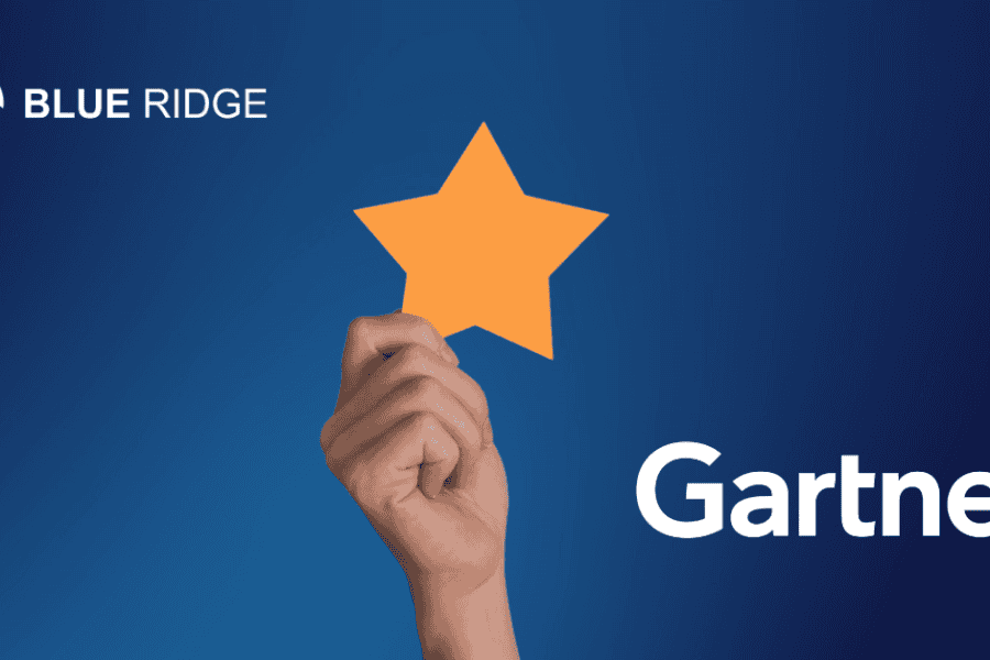 Person Holding Star with Gartner and Blue Ridge logos
